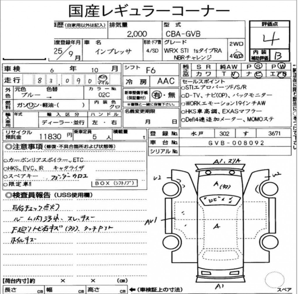 SUBARU IMPREZA WRX STI